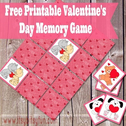 Freebie - Printable Valentine's Day Memory Game from Itsy Bitsy Fun