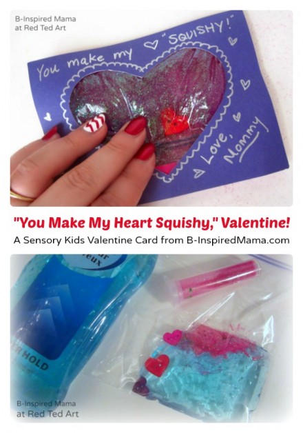 Tutorial - Squishy heart Card for Kids by B-Inspired Mama at red ted Art