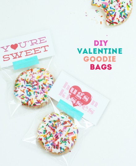 DIY valentine goodie bags by The Sweet Escape