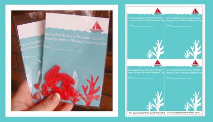 Freebie - Fintastic Valentine Printable for swedish fish from Everyday Mom Ideas