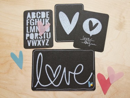 Tutorial - Faux Chalkboard Valentine's Art by Gillian Nelson