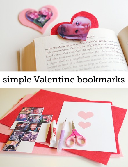 Tutorial - simple Valentine bookmarks from Modern Parents Messy Kids