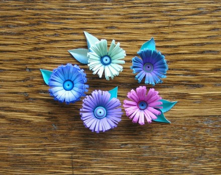 Show and tell - Quilled Fringe Flowers