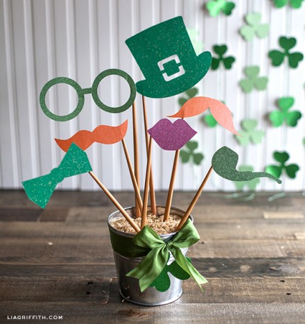 St Patricks Day Glitter Photo Props from Lia Griffith