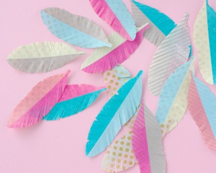 Tutorial - DIY Washi Tape feather by Omiyage Blogs