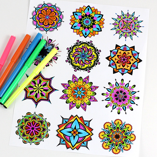 Freebie - Mandala Coloring Pages from Dabbles & Babbles