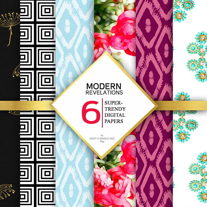 Freebie - modern revelations paper pack from Craft A Doodle Doo