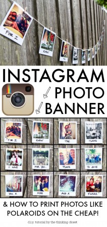 Instagram Photo Banner DIY from The Thinking Closet