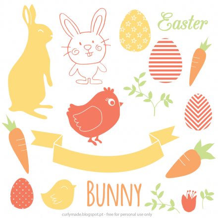 curly made easter vectors