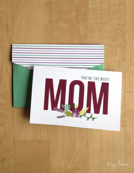 printable mother's day card from key lime digital designs