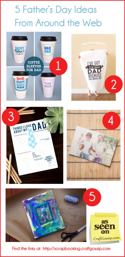 Five Father's Day ideas at Craft Gossip