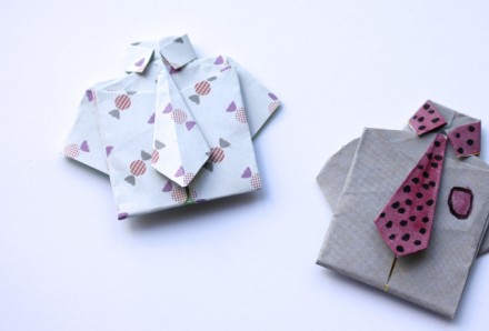 Tutorial - origami shirt for Father's Day