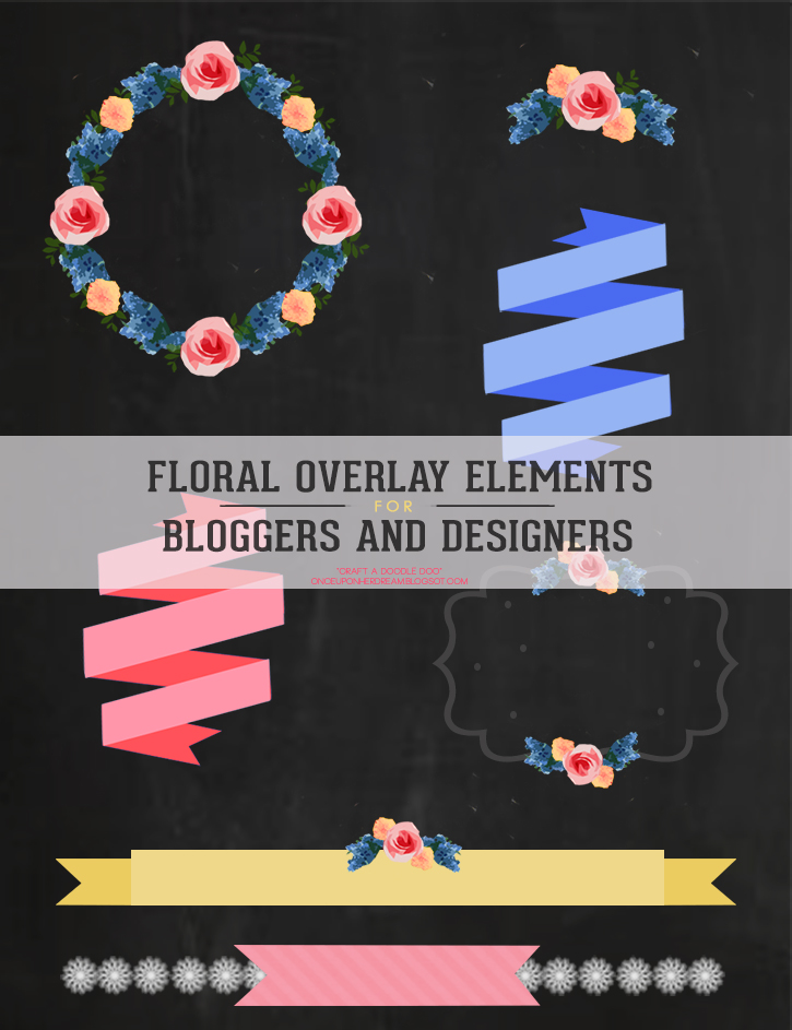 Freebie - floral overlay elements from carft a doodle doo