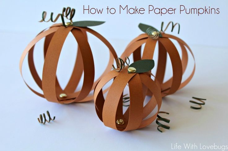 Tutorial - paper pumpkins - Life With lovebugs