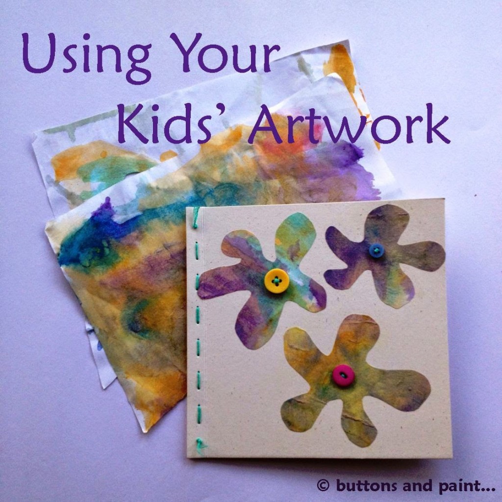 Using Kids Artwork at Buttons and Paint