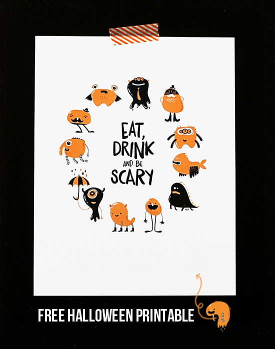 Eat Drink and Be Scary Printable