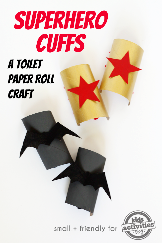 Superhero-Cuffs-A-Toilet-Paper-Roll-Craft - Kids Activities Blog