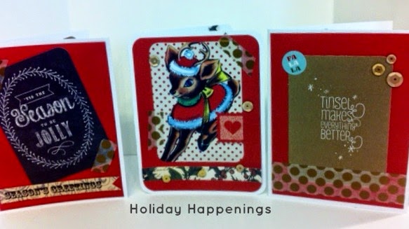 Tutorial - holiday happenings cards at Dedra's Crafts For a Cure