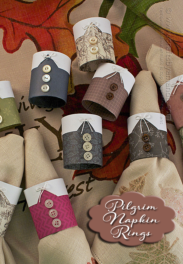 Tutorial - pilgrim-napkin-rings- for Thanksgiving at Crafts by Amanda