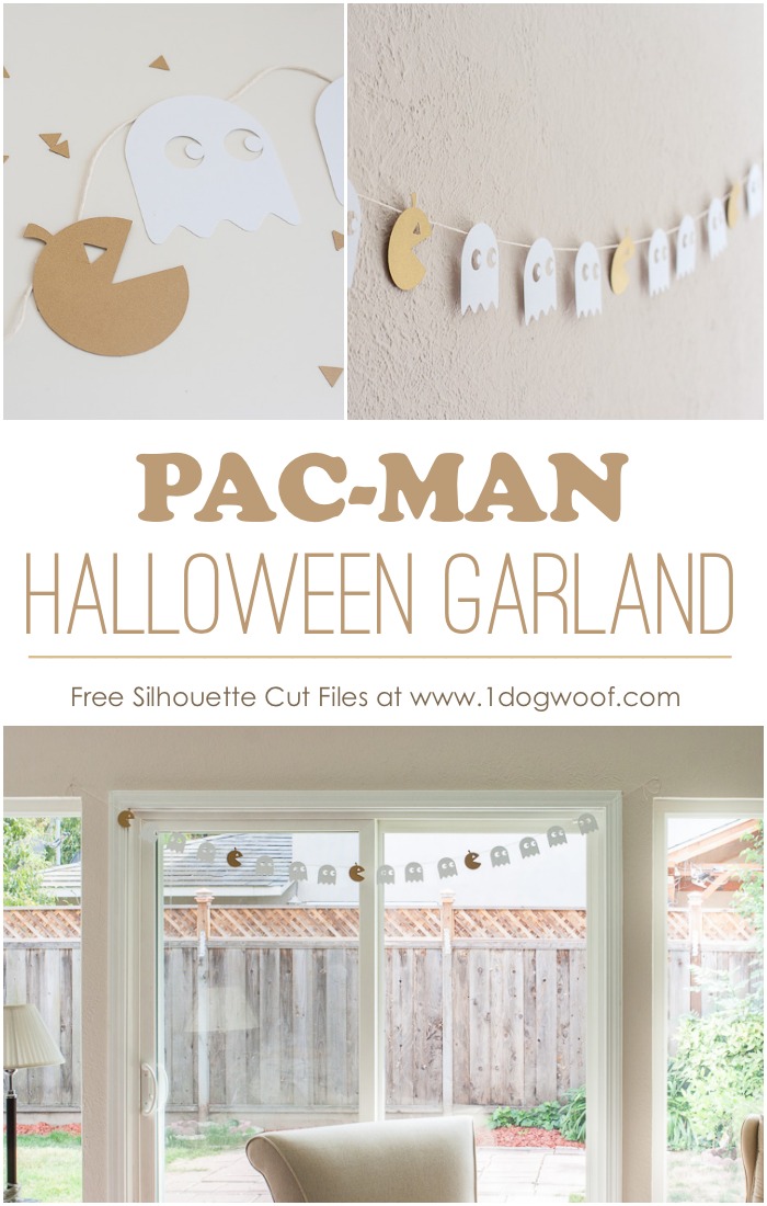 pacman_halloween_garland - free silhouette cut files - 1 dog woof