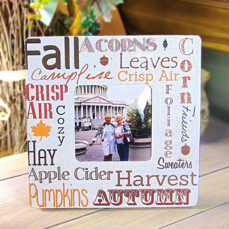 Autumn Decoupaged Frame from 365 Ideas