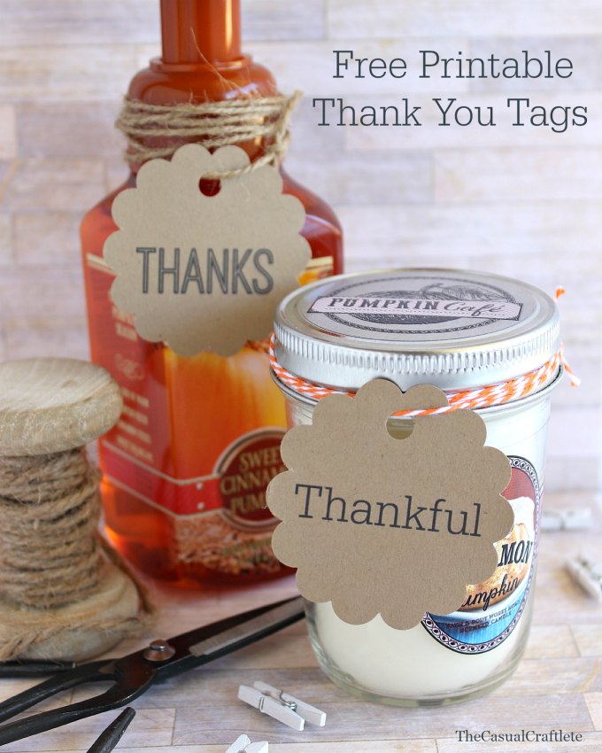 Free printable Thank You tags from The Casual Craftlete