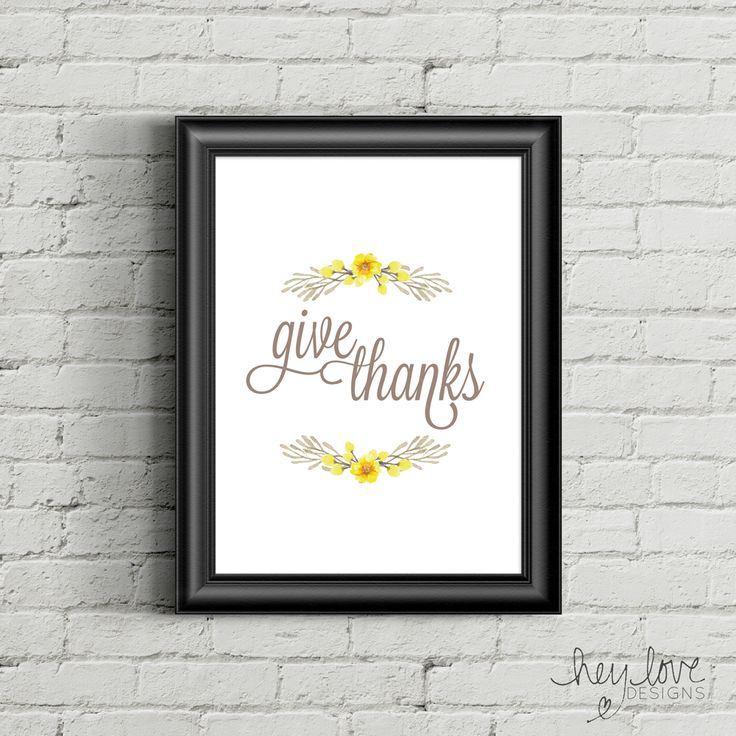 Printable Give Thanks Poster