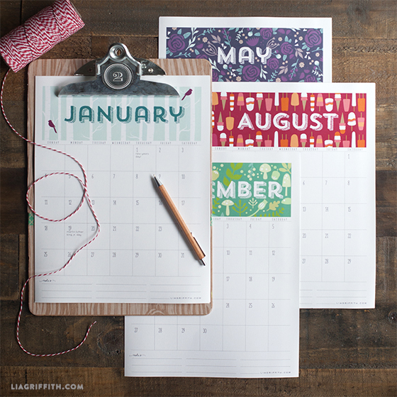 2015_Printable_Calendar from Lia Griffith