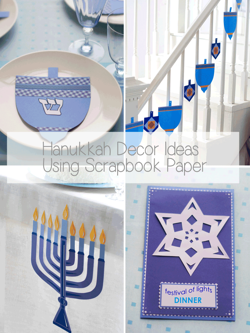 Hanukkah Decor Ideas Suing Scrapbook Paper