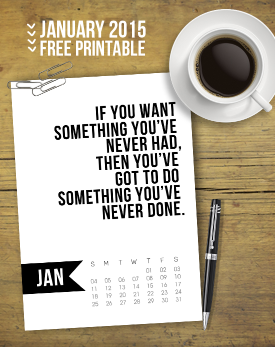 January 2015 5x7 Printable Calendar