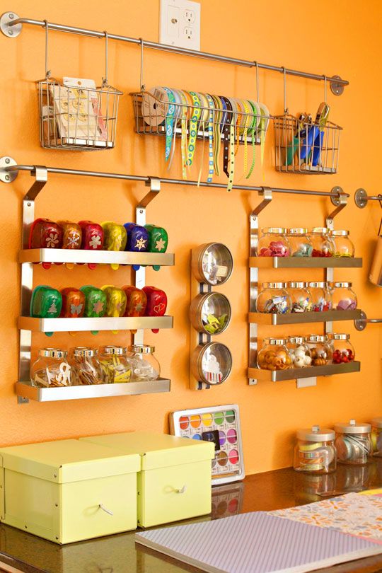 Bright Orange Statement Wall from BHG