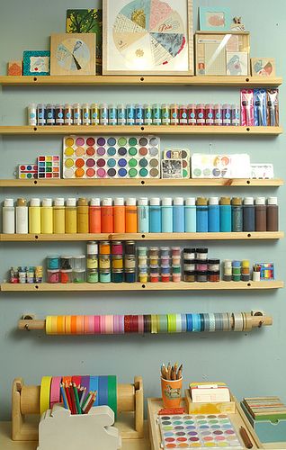 Wall of Colorful supplies