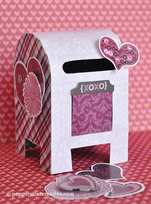 Valentine Papercraft: Free Printable Mailbox & Mini Valentine's