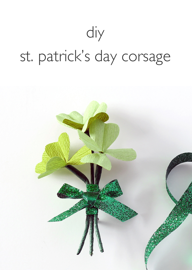 DIY St. Patrick's Day Corsage from Vitamini Handmade