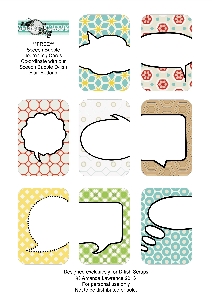 Freebie - Speech bubble cards from D-lish Scraps