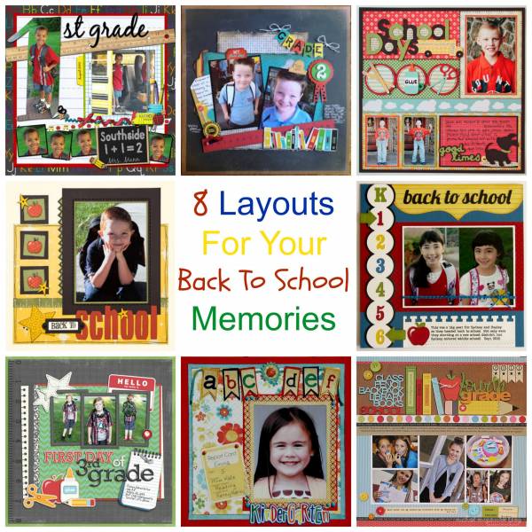 Back to school scrapbook layout ideas