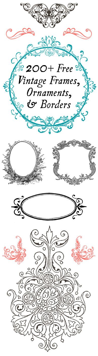 200 free vintage frames and borders