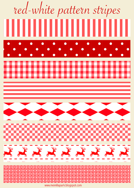red and white christmas pattern