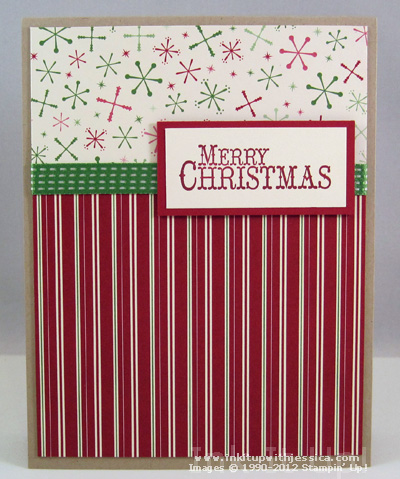 5 Ideas for Easy DIY Christmas Cards - Blocked Patterned Papers