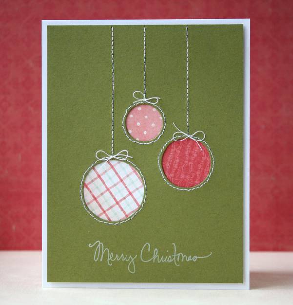 5 Ideas for Easy DIY Christmas Cards - Cut out ornaments