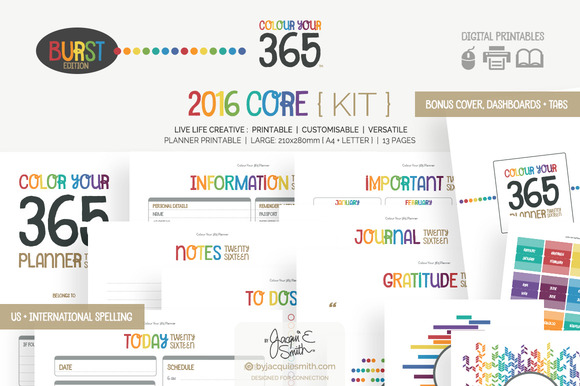 Colour Your 365 Core Planner Kit