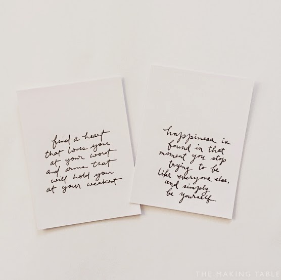 free handwritten quotes for project life