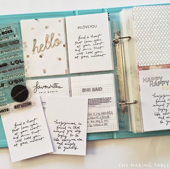 Free handwritten quotes for project life