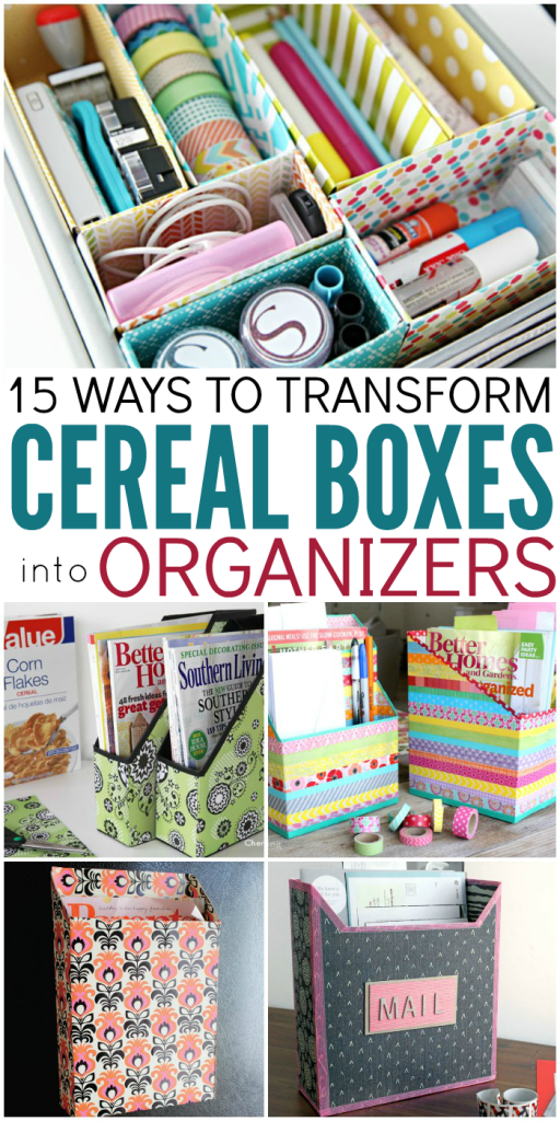 15 ways to transform cereal boxes into organizers