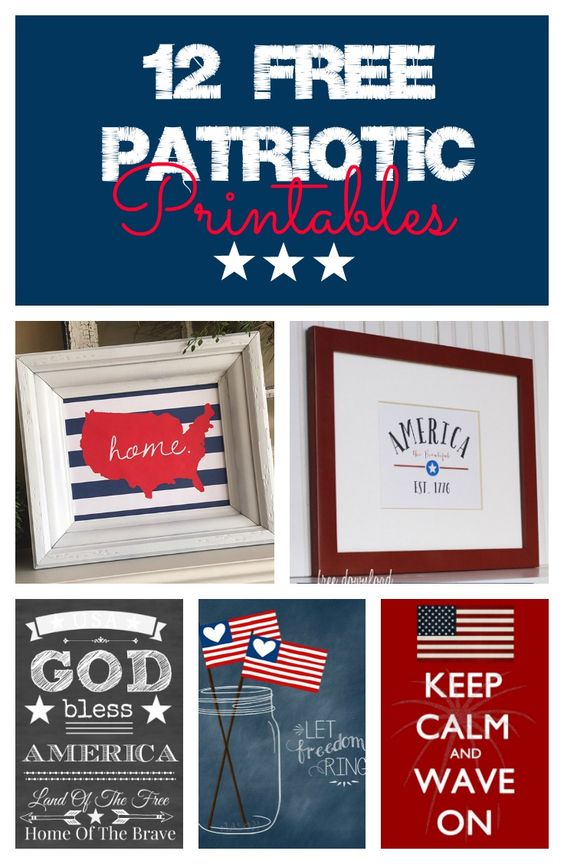 12 of the best free printables for July fourth