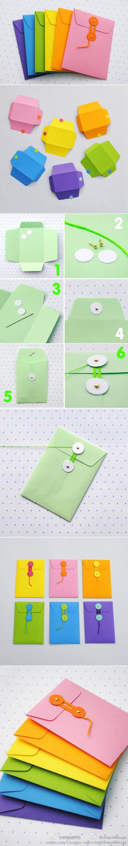 How to make string tie envelopes to use as paper pockets