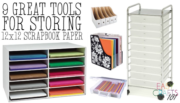 9 Ways to Store 12x12 Scrapbook Paper - Easy Crafts 101  Scrapbook paper  storage, Paper storage, Craft room organization