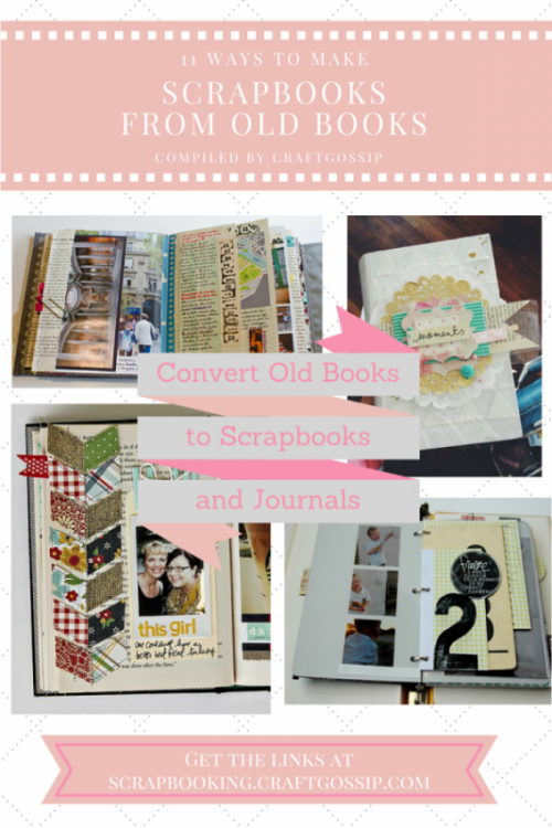 11 Ways to Use Old Books For Scrapbooking