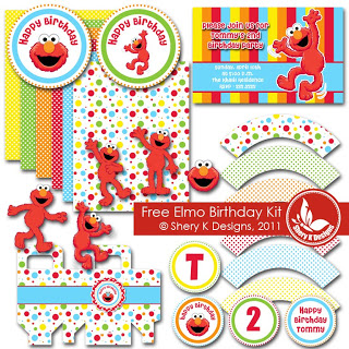 Freebie | SVG & Printable Elmo Birthday Kit – Scrap Booking