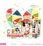 Patchwork Heart Christmas Layout